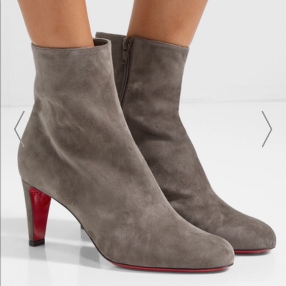 Authentic Christian Louboutin suede gray boots - Picture 3 of 7